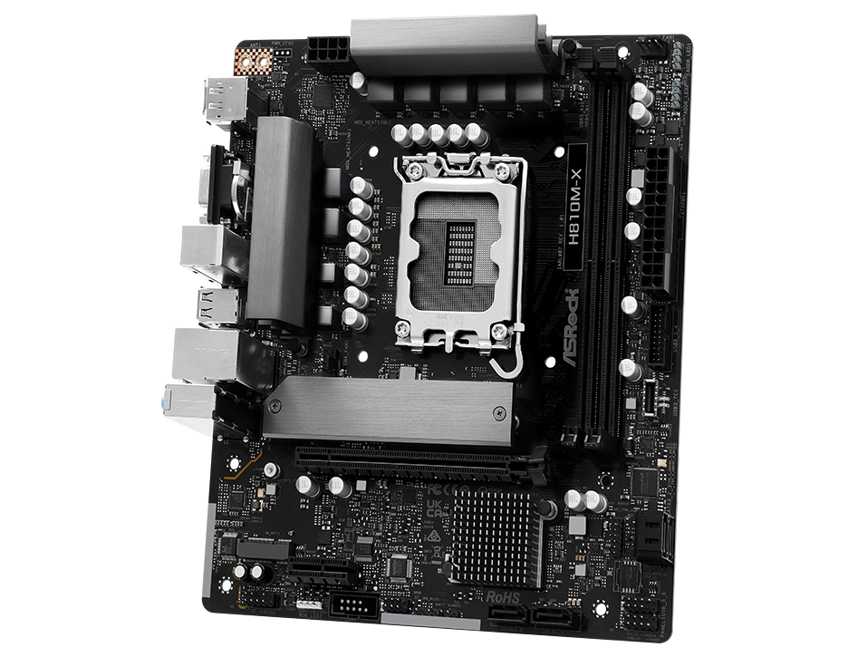 ASRock H810M-X bağlantı ve X-Serisi görünüm