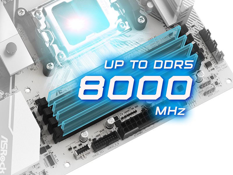 X870 Pro RS DDR5 8000+ bellek desteği