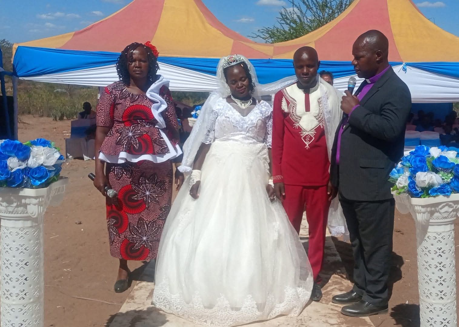 Bsp Muli Officiating wedding of Benard and Cecilia at machakos county