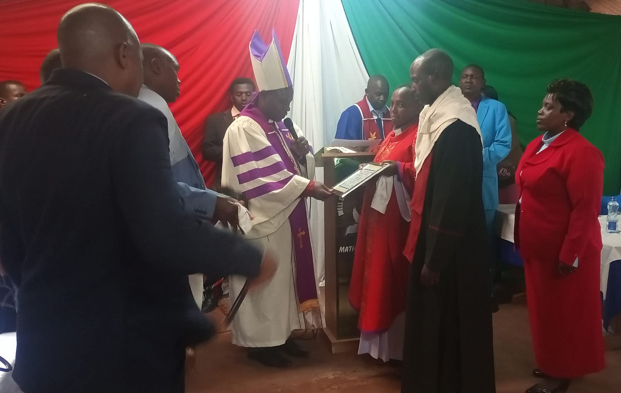 Bsp Muli Ordaining Rev Sarah mutua at Nairobi