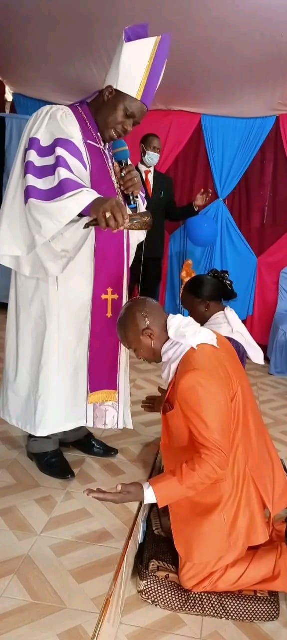 Bsp Muli Ordaining Pst Patrick Mung'eli at EMAW HQ
