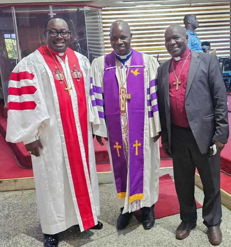 Bishop Muli with Bishop Dr. Kepha Omae of RGC and Bishop Tuimsing Founder of Deliverance Church