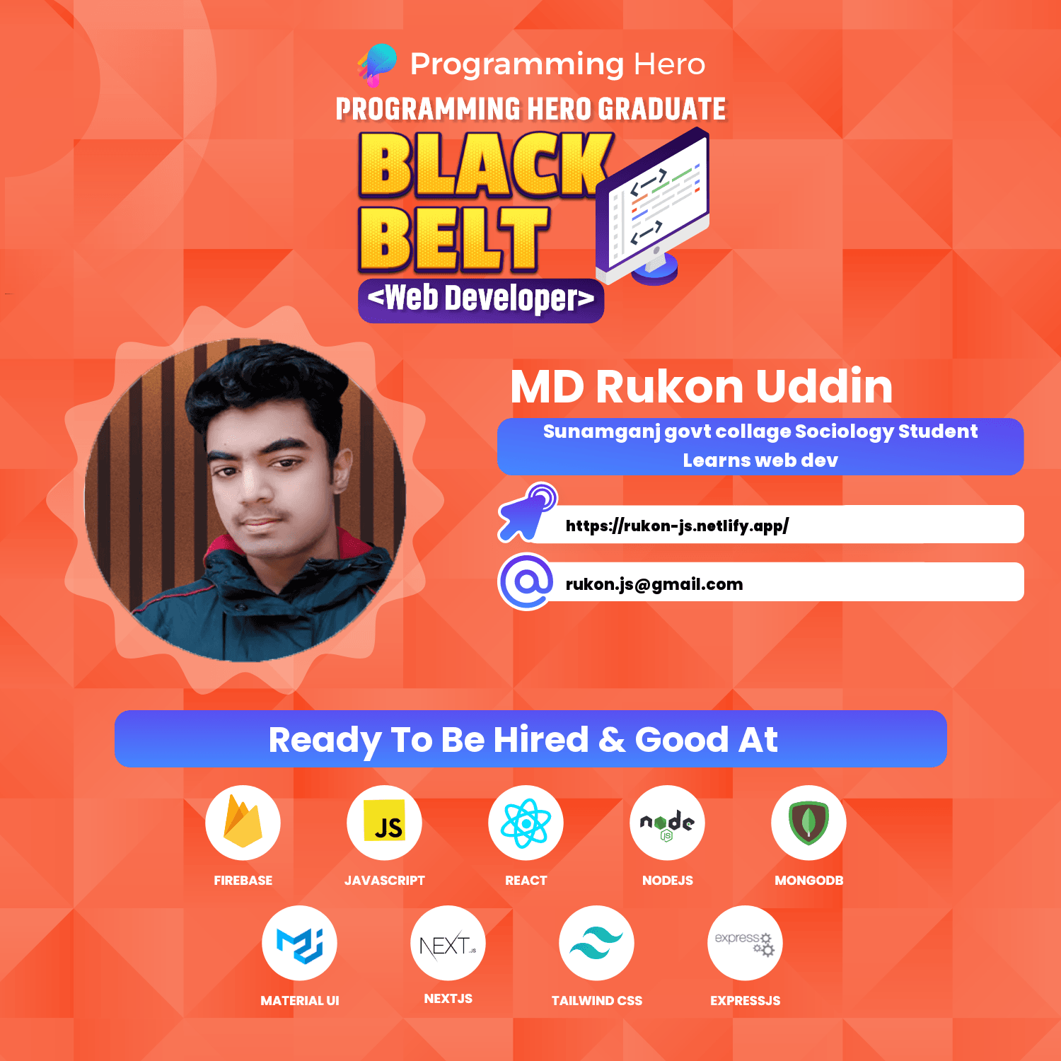 Programing Herro Graduate for Black Belt