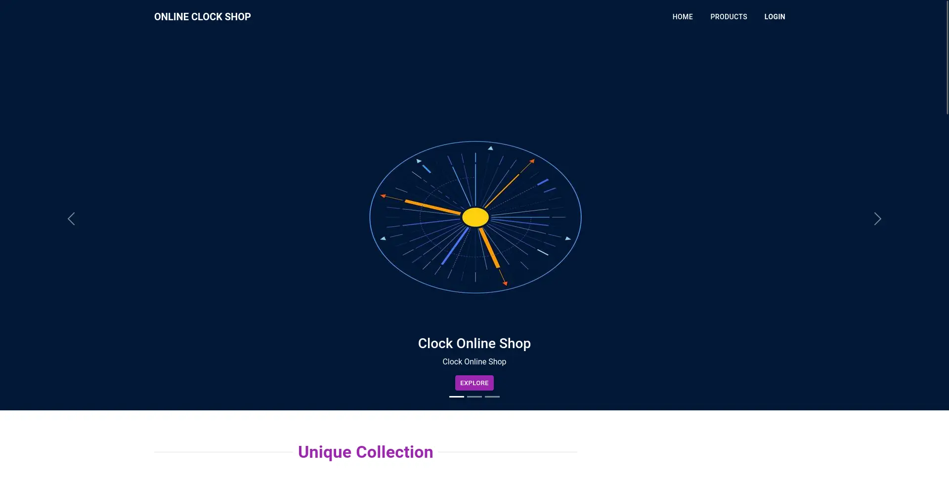 Niche Product website - Online Clock Shop Screenshot #2
