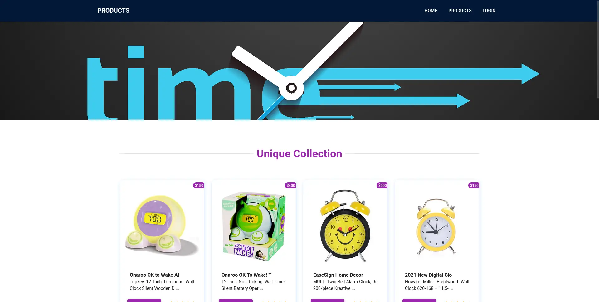 Niche Product website - Online Clock Shop Screenshot #4