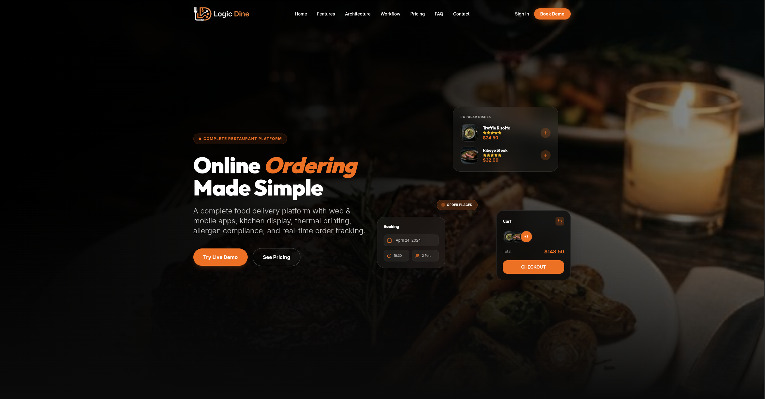 Logic Dine - Premium Restaurant Management cover