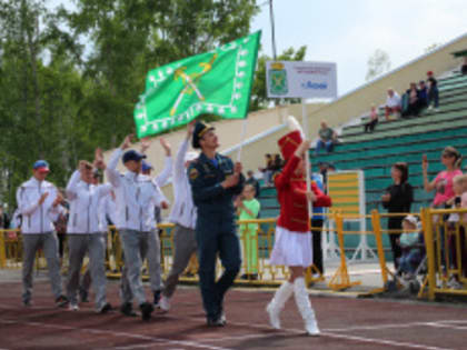 Торжественное открытие XII Межрегиональных спортивных соревнований специальных управлений федеральной противопожарной службы МЧС России