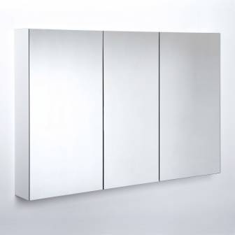 Kronenbach Plana 2.0 Spiegelschrank 130 cm, mit 3 Türen und LED-Aufsatzleuchte