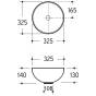 Kronenbach Tube Black Edition Aufsatzwaschtisch Ø 32,5 cm