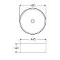 Kronenbach Tube Aufsatzwaschtisch Ø 46 cm