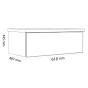 Kronenbach Cube Sideboard 61 cm mit 1 Auszug und TIP-ON