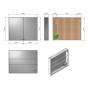 Kronenbach Cube Spiegelschrank 100 x 80 cm mit umlaufender LED-Beleuchtung