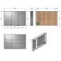 Kronenbach Cube Spiegelschrank 120 x 80 cm mit umlaufender LED-Beleuchtung