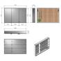 Kronenbach Cube Spiegelschrank 120 x 80 cm mit umlaufender LED-Beleuchtung