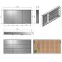 Kronenbach Cube Spiegelschrank 160 x 80 cm mit umlaufender LED-Beleuchtung