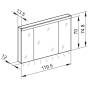 Kronenbach Moon 2.0, 4000K LED-Spiegelschrank 119,5 cm mit 3 Türen und Steckdosen unten
