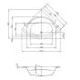 Kronenbach Relax 1400 Eck-Whirlpool mit Rückendüsen rechts