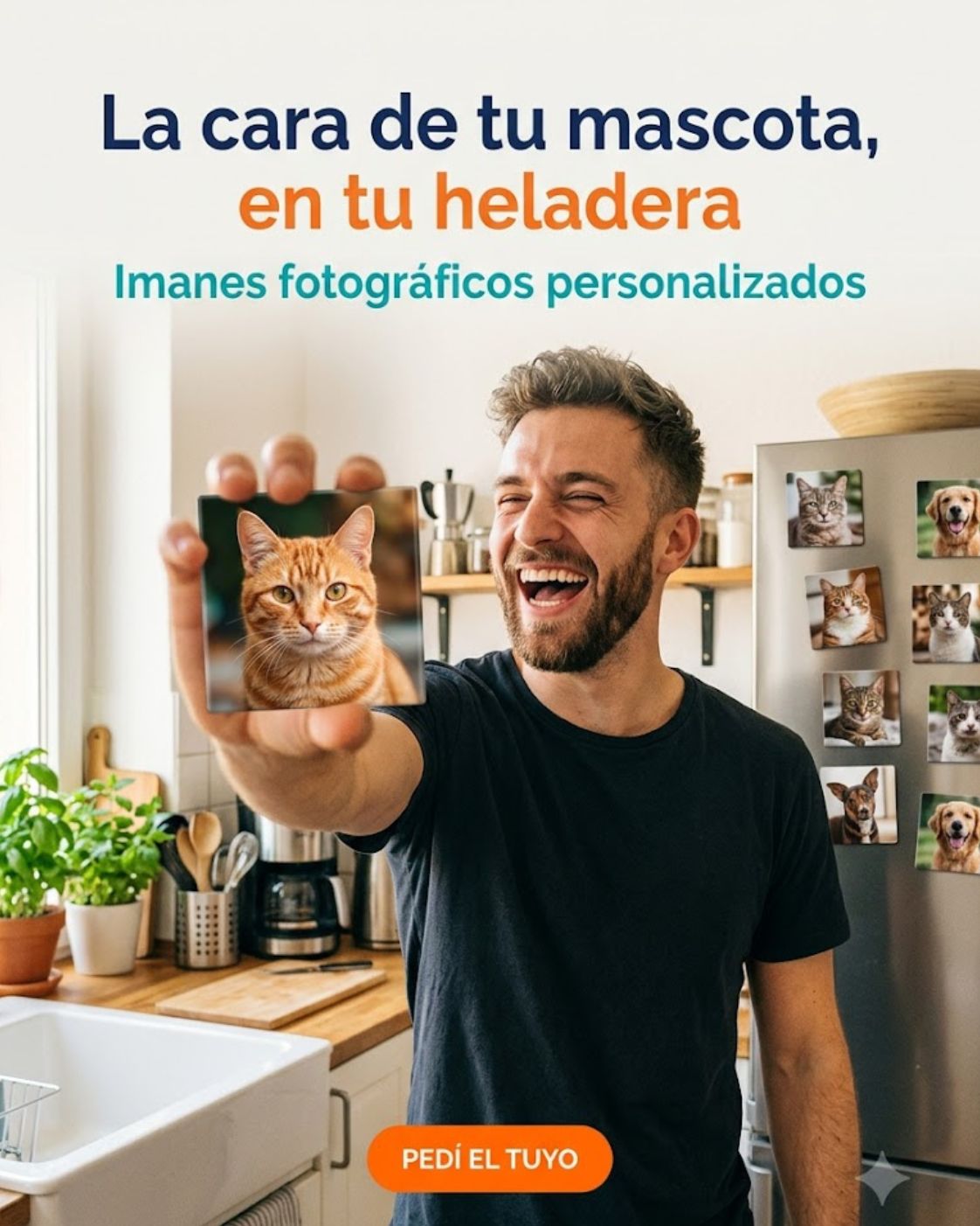 Imanes personalizados en la heladera