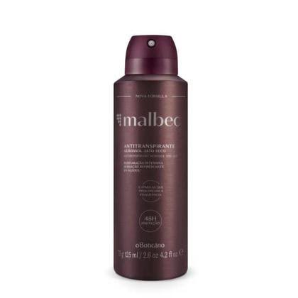 Desodorante antitranspirante Malbec aerosol oBoticario 125ml