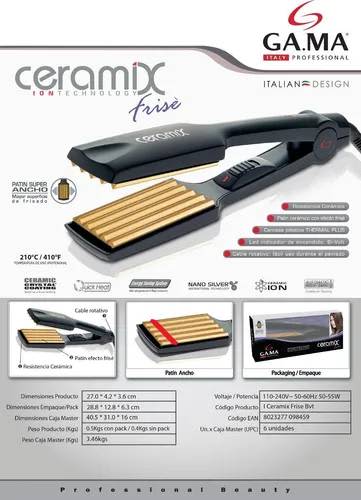 Plancha GA.MA CeramiX Frisé Profesional