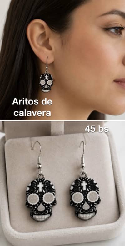 Aritos de perrito y calavera