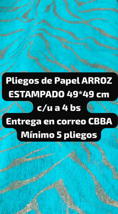 PAPEL ARROZ ESTAMPADO 49*49 cm A 4 bs