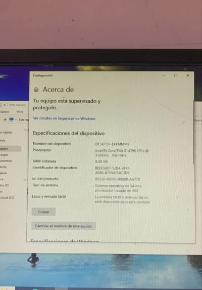 Cpu,  icore 7 de 4ta gen
