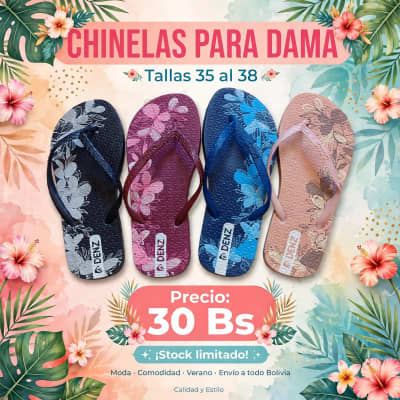 Chinelas para dama