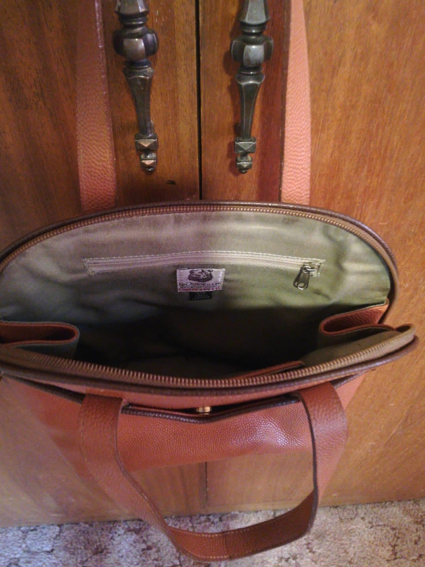 Cartera CUERO importacion marron — imagen 2