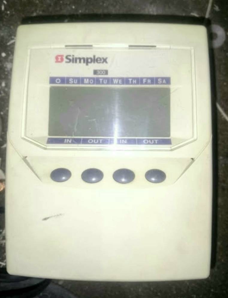 Reloj marcador de tarjeta. Simplex 300