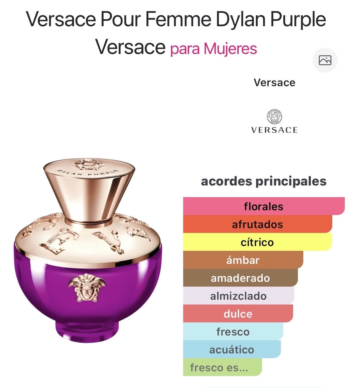 Perfume Versace Dylan Purple Original — imagen 3