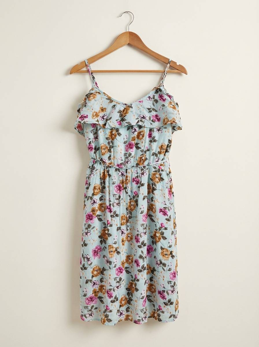Vestido celeste floreado