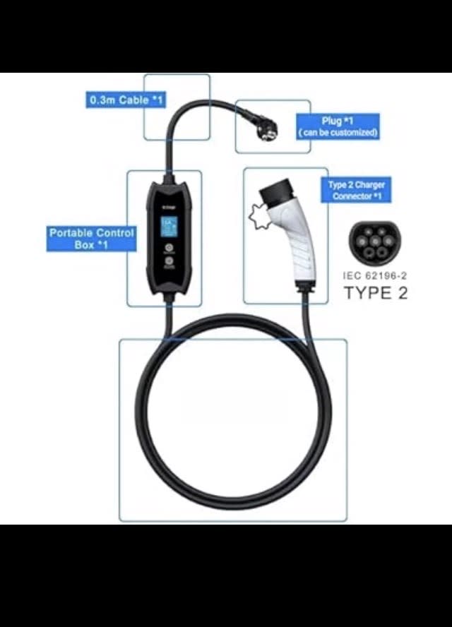 Cargador EV Type 2 Portátil 16A — imagen 2