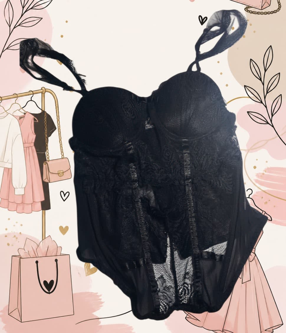 Corset de Encaje Negro Elegante