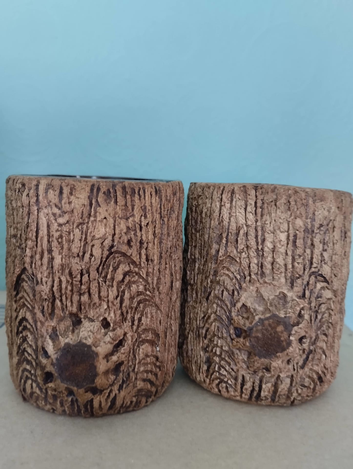Set Rústico de Botella y Dos Vasos — imagen 2