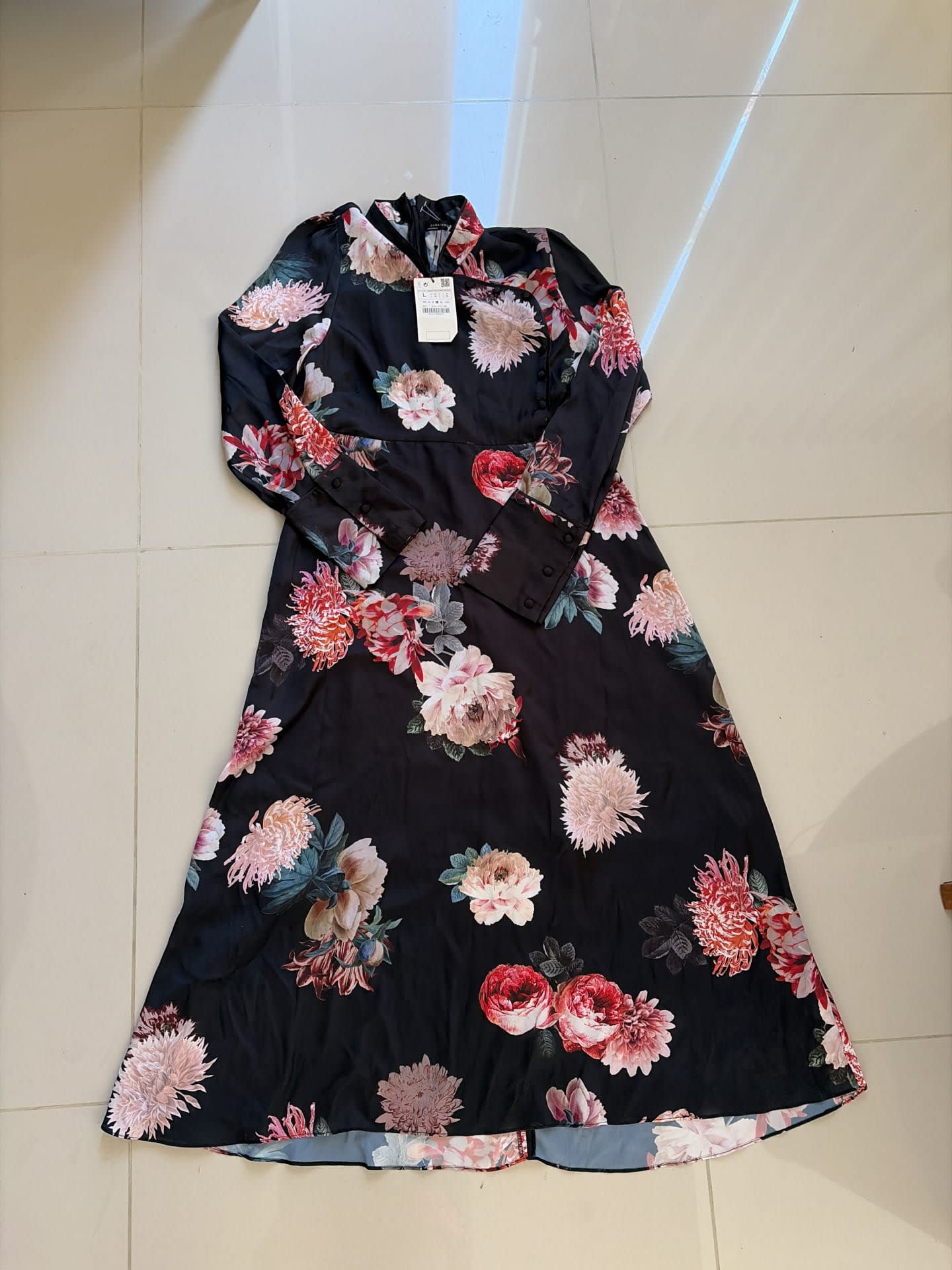 Vestido Largo Floral Zara Nuevo Talla L