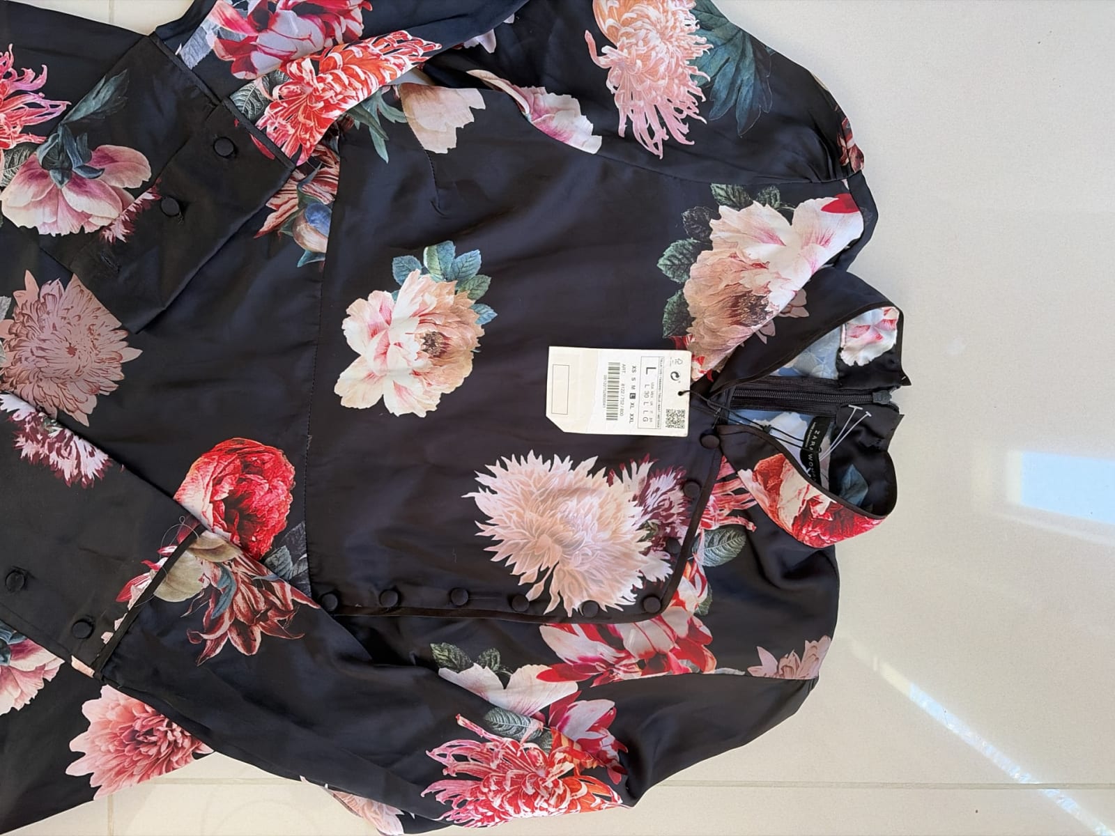 Vestido Largo Floral Zara Nuevo Talla L — imagen 2