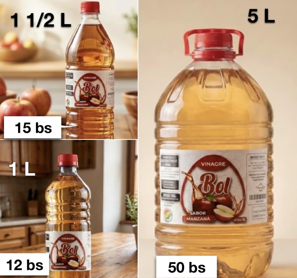 Vinagre de manzana Roja y manzana Verde