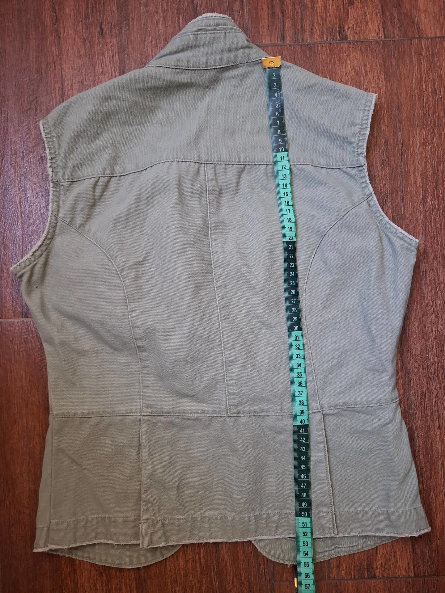 Chaleco estilo militar verde caqui — imagen 2