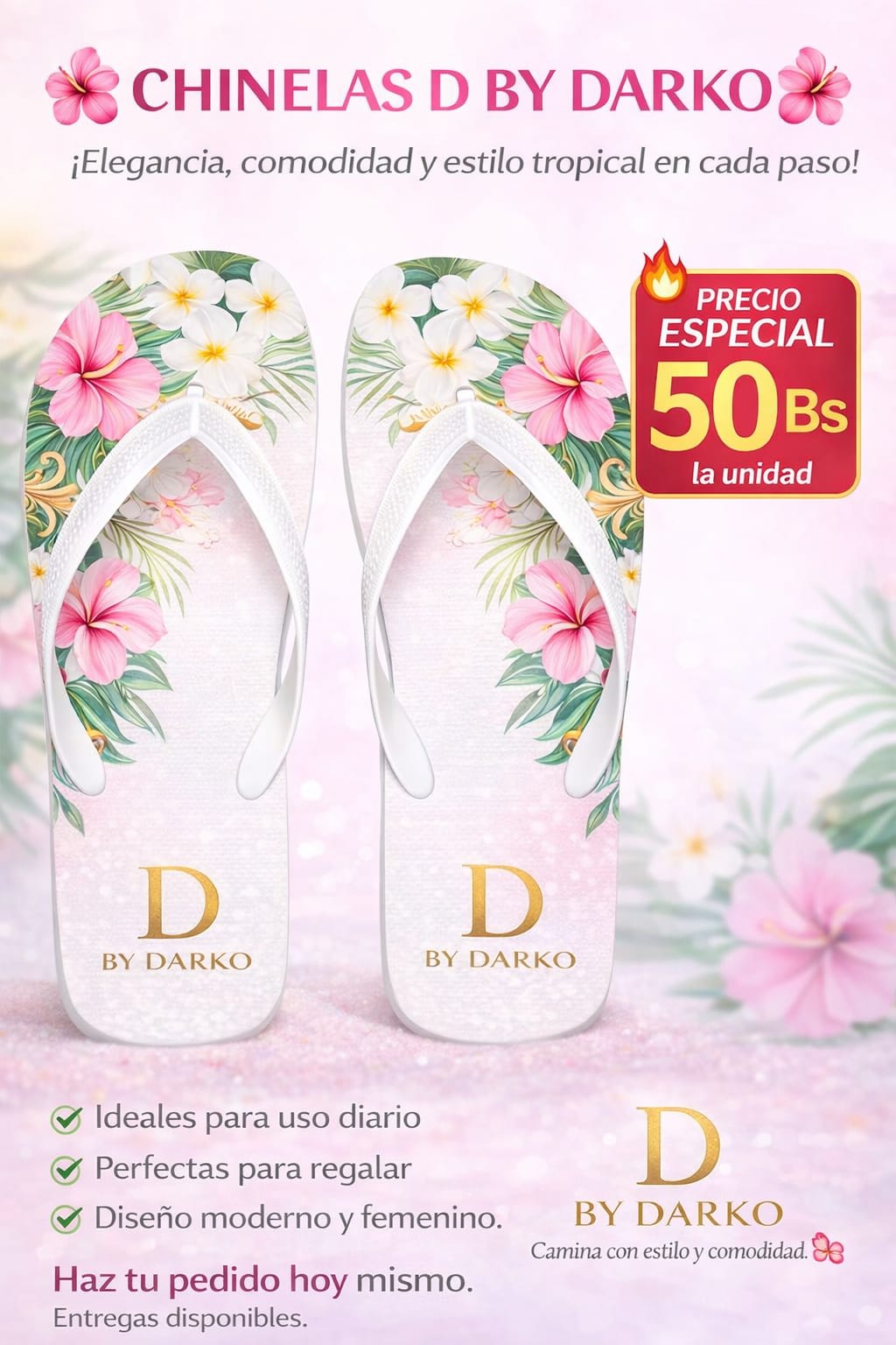 Chinelas D BY DARKO - Estilo Tropical