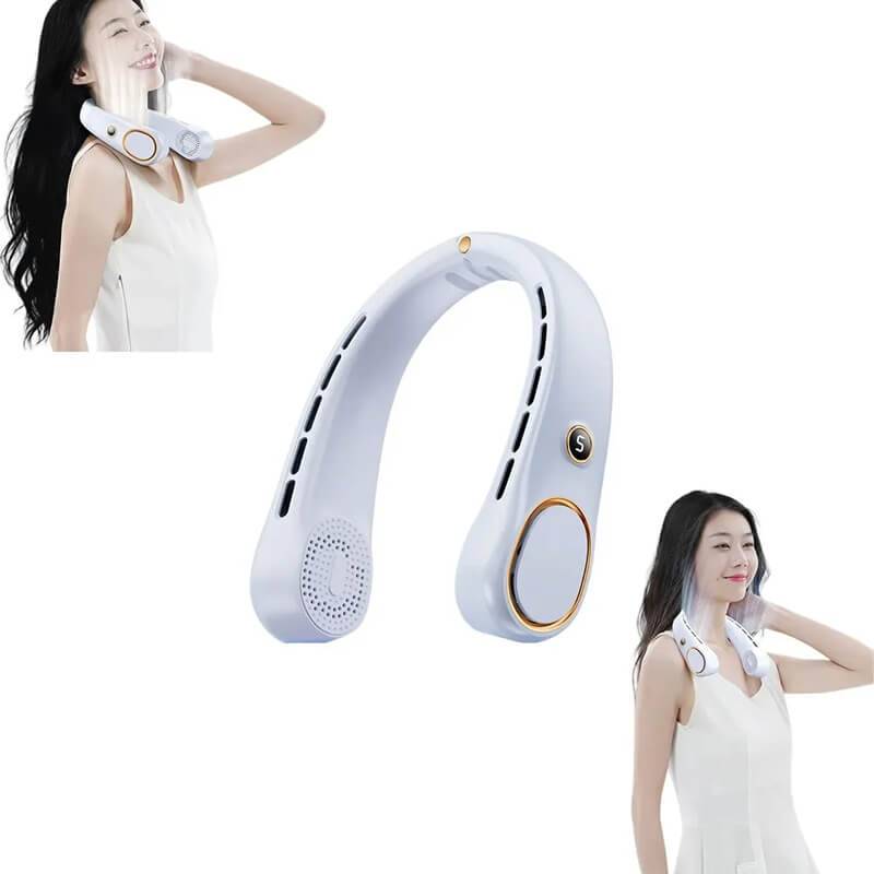 Ventilador de Cuello Portátil LED Azul — imagen 3