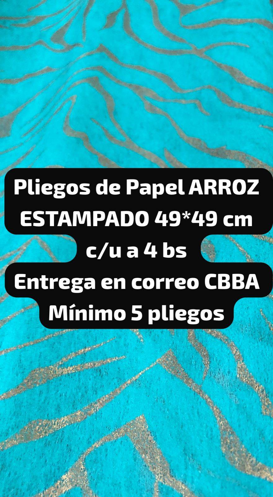 PAPEL ARROZ ESTAMPADO 49*49 cm A 4 bs