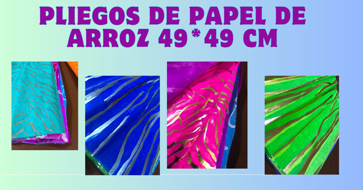 PAPEL ARROZ ESTAMPADO 49*49 cm A 4 bs — imagen 4