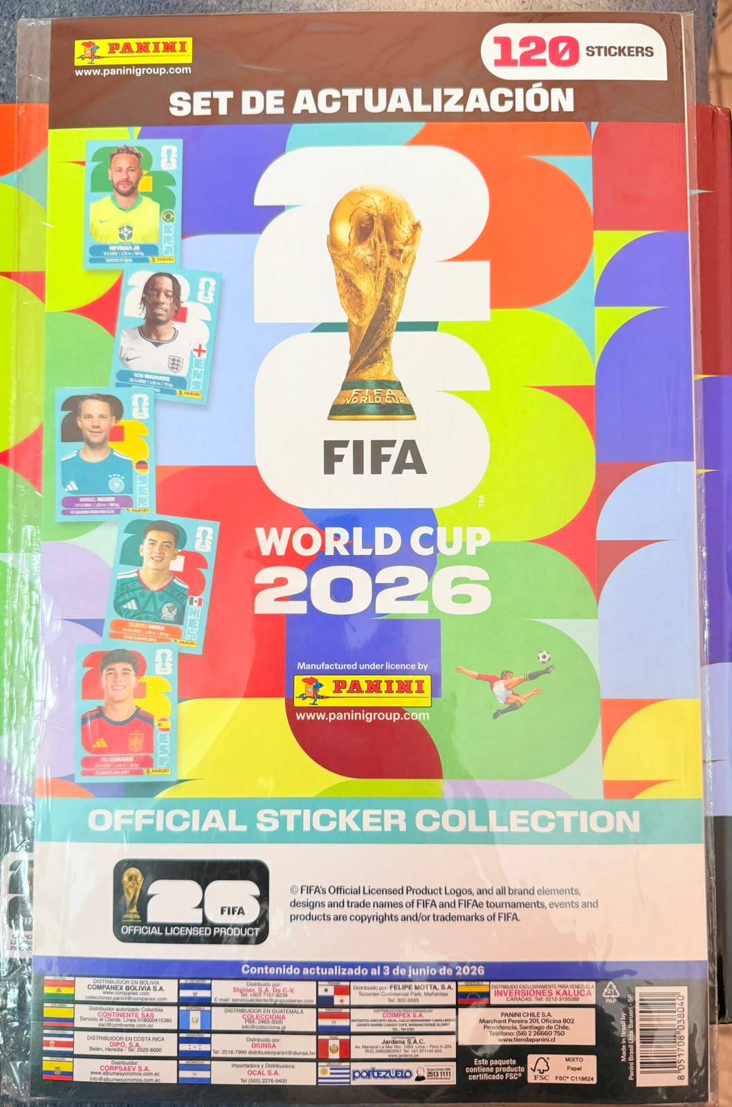 Set de actualización panini 2026