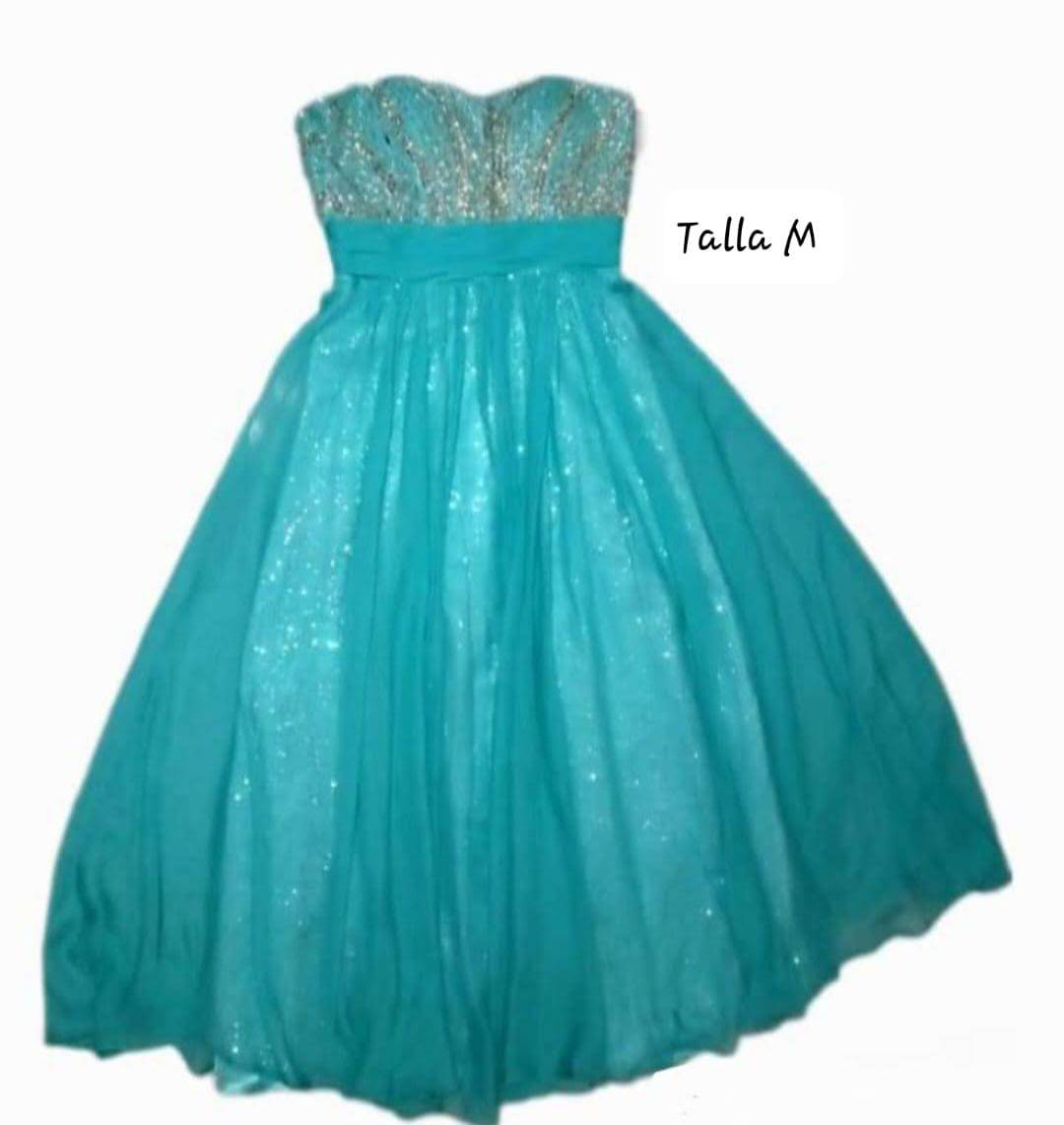 Vestido de Fiesta Turquesa Talla M