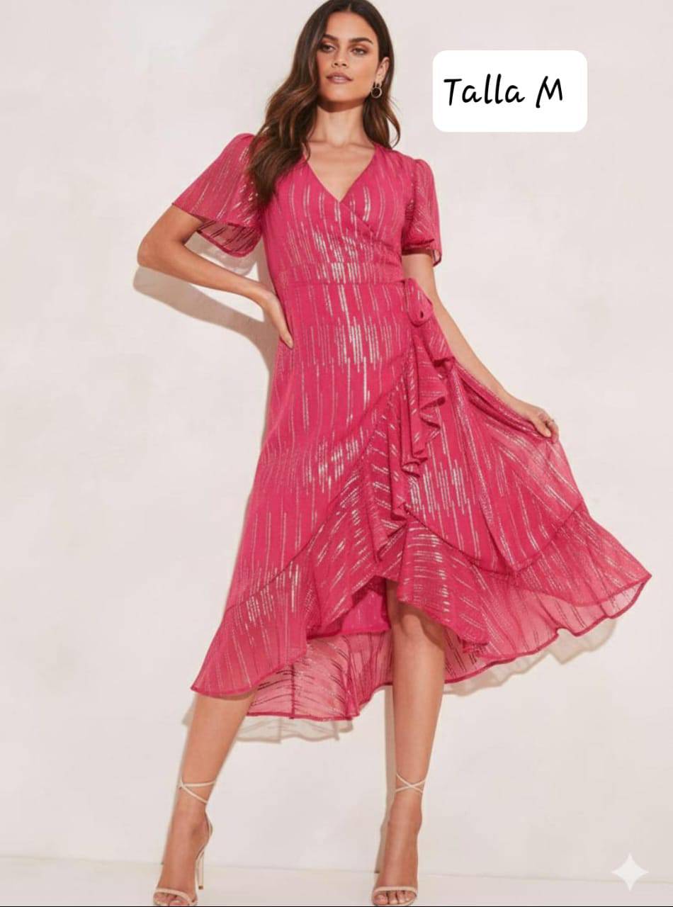 Vestido Rosa Elegante - Talla M