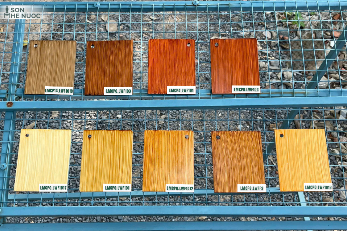 Bảng màu sơn sắt giả gỗ Lotus