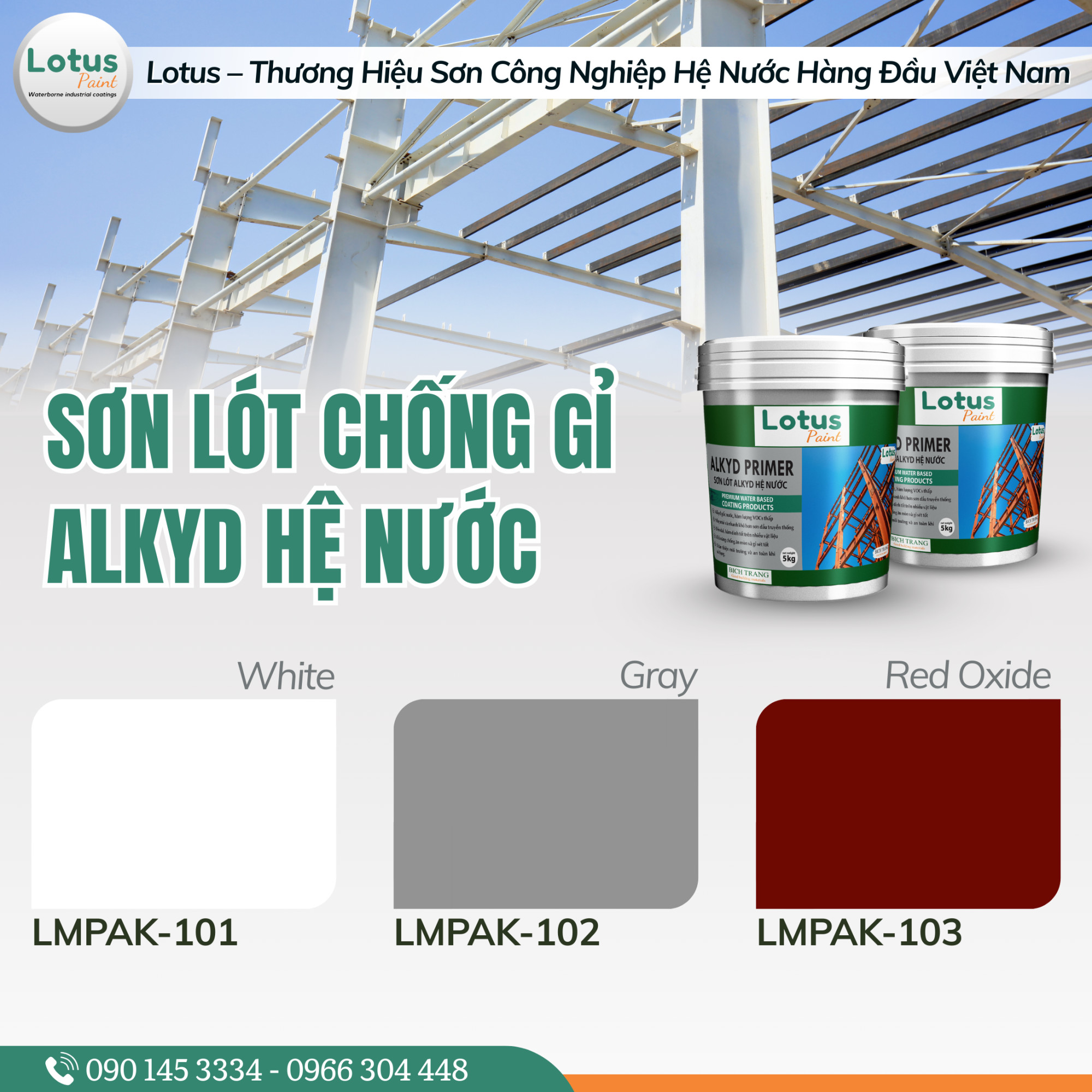 Bảng Màu Sơn Lót Alkyd Hệ Nước ALKYD PRIMER
