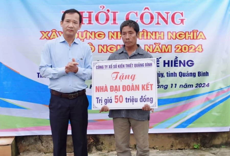 Hoạt động an sinh x&atilde; hội lu&ocirc;n được C&ocirc;ng ty TNHH MTV Xổ số kiến thiết Quảng B&igrave;nh quan t&acirc;m thực hiện - Ảnh:&nbsp;C.N