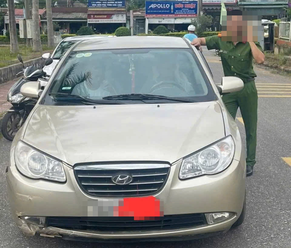 Chiếc xê ô tô mà đối tượng Tr.Q đã lấy trộm - Ảnh: CAVL